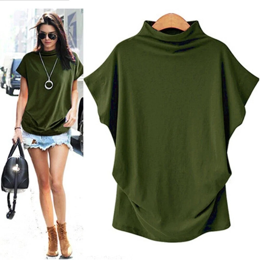 Women's Casual Loose Turtleneck Top