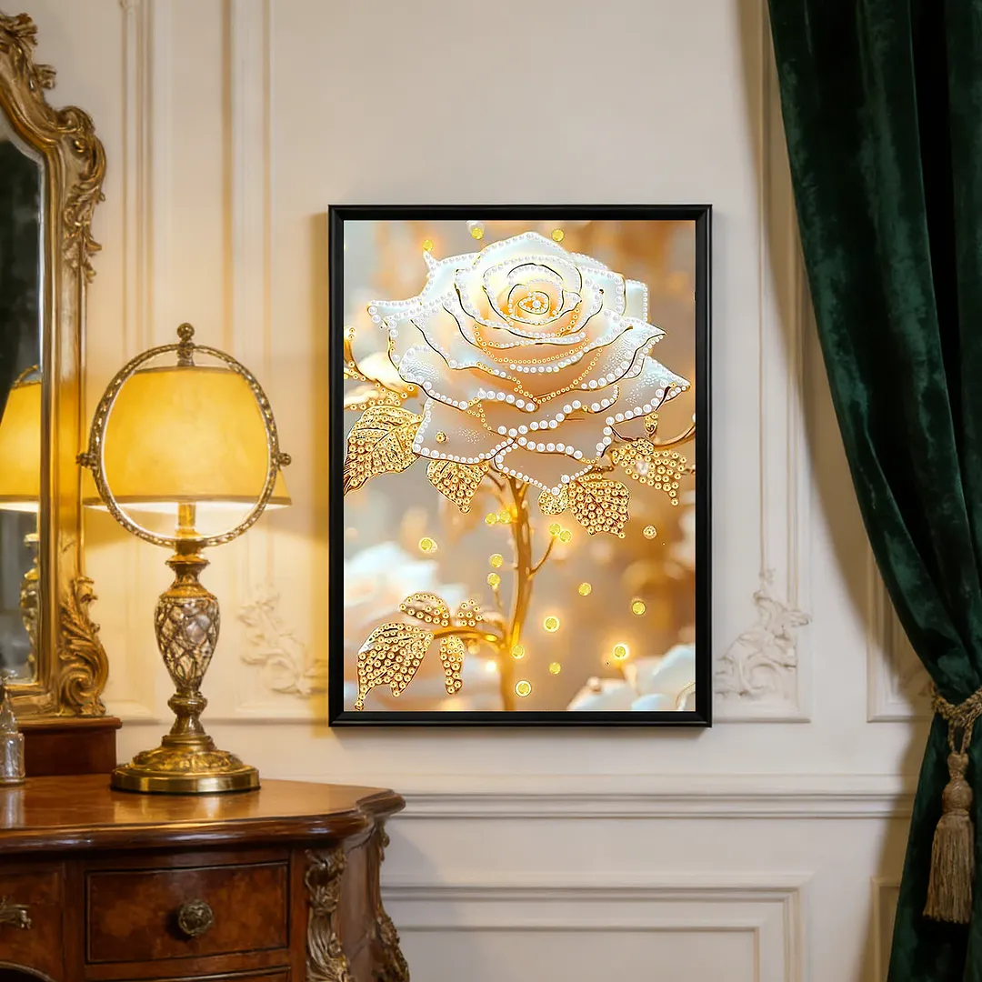 Pearl Painting Kit for Adults Gilded Rose 11.81x15.75in