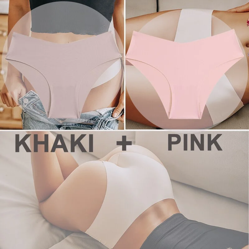 FINETOO 2PCS/Set Women Seamless Panties Lingerie M-XXL Breathable Woman Underwear Sexy Femme Underpants Girls Panty  Plus Size