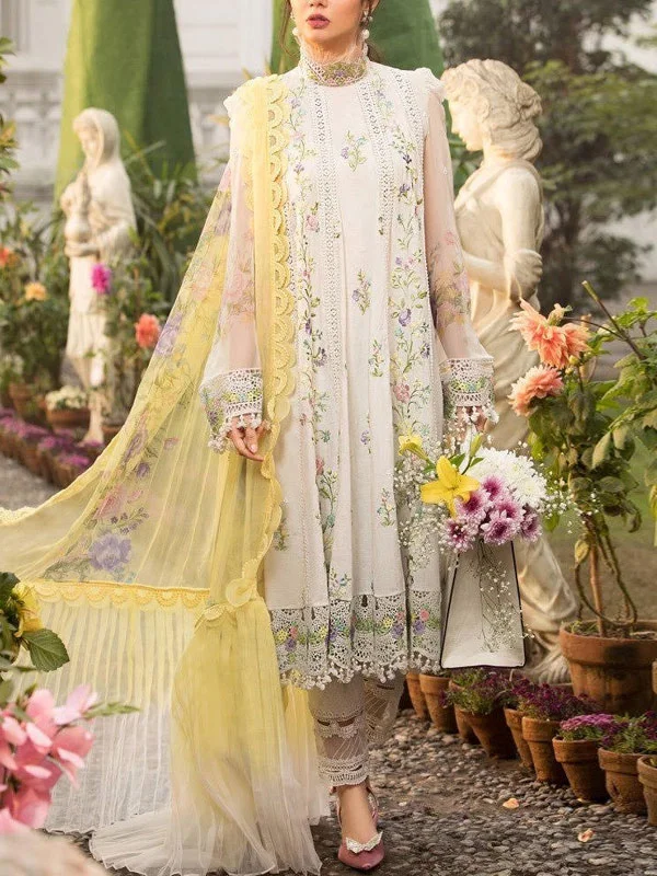 Printed Mesh Ethnic Style Women's Suit