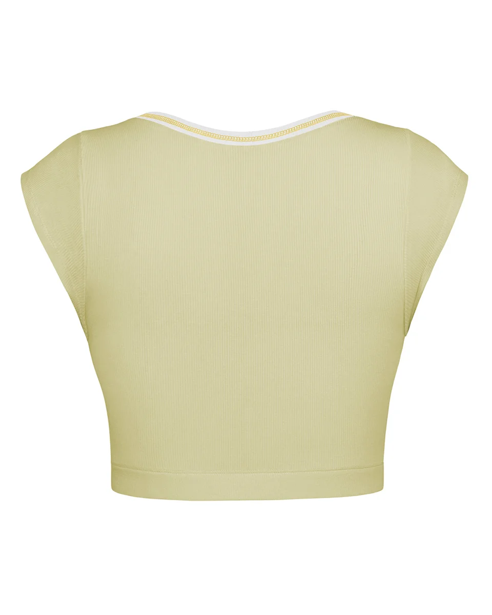 Girl Summer Slim Ultra Short Sexy Babes Top Knitted Thread Spring Autumn Bottom T-Shirt