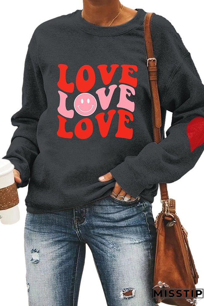 Valentines Day Heart Pullover Longsleeve Sweatshirt