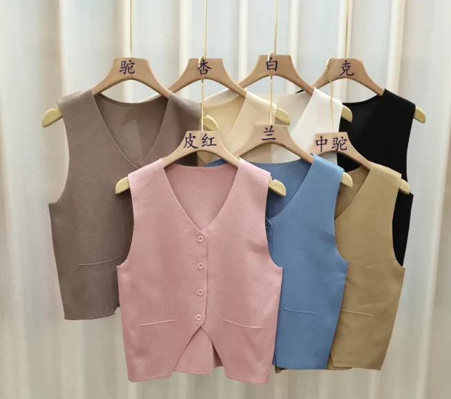 Uveng Uveng Machine Small Sling Female Wear Wide Shoulder Strap Loose Inside The Bottom Shirt Sleeveless T-Shirt Ice Silk Knitted Vest Tide