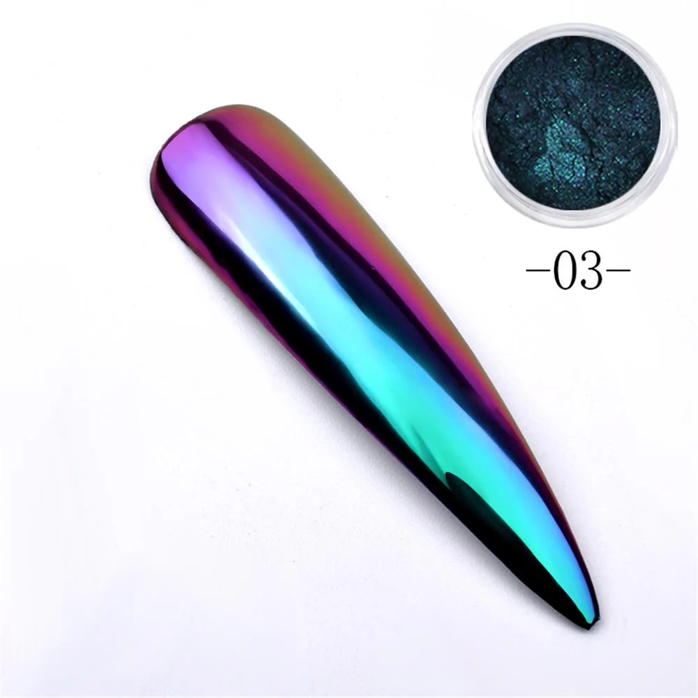 New Nail Mirror Powder Chrome Pigment Nail Art Glitter Design Optical Chameleon DIY Dust Flakes Decorations Brush Manicure-Nail Inspo