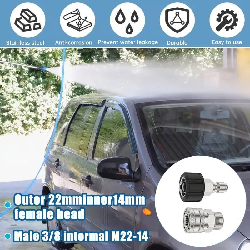 Pressure Washer Adapter Kit - 3/8" Quick Connect, 3/4" Quick Release
