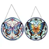 2pcs Diamond Painting 2D Flat Butterfly Pendant Decor for Home & Windows