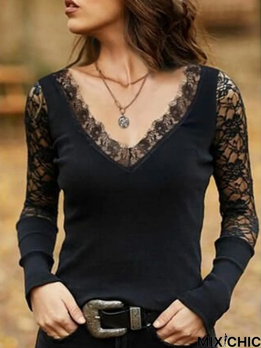 Polyester Cotton Long Sleeve Top