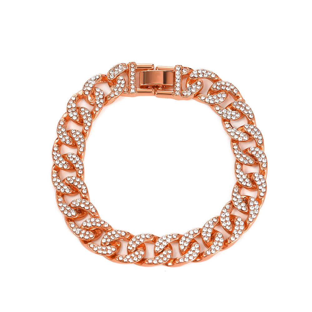 Zirconia Chunky Chain Gold-Plated Bracelet