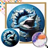(30*30cm)Whales - Round Partial AB Drill Diamond Painting