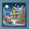 Weihnachtsstimmung Haus - runder Bohrer Diamantmalerei - 30*30cm
