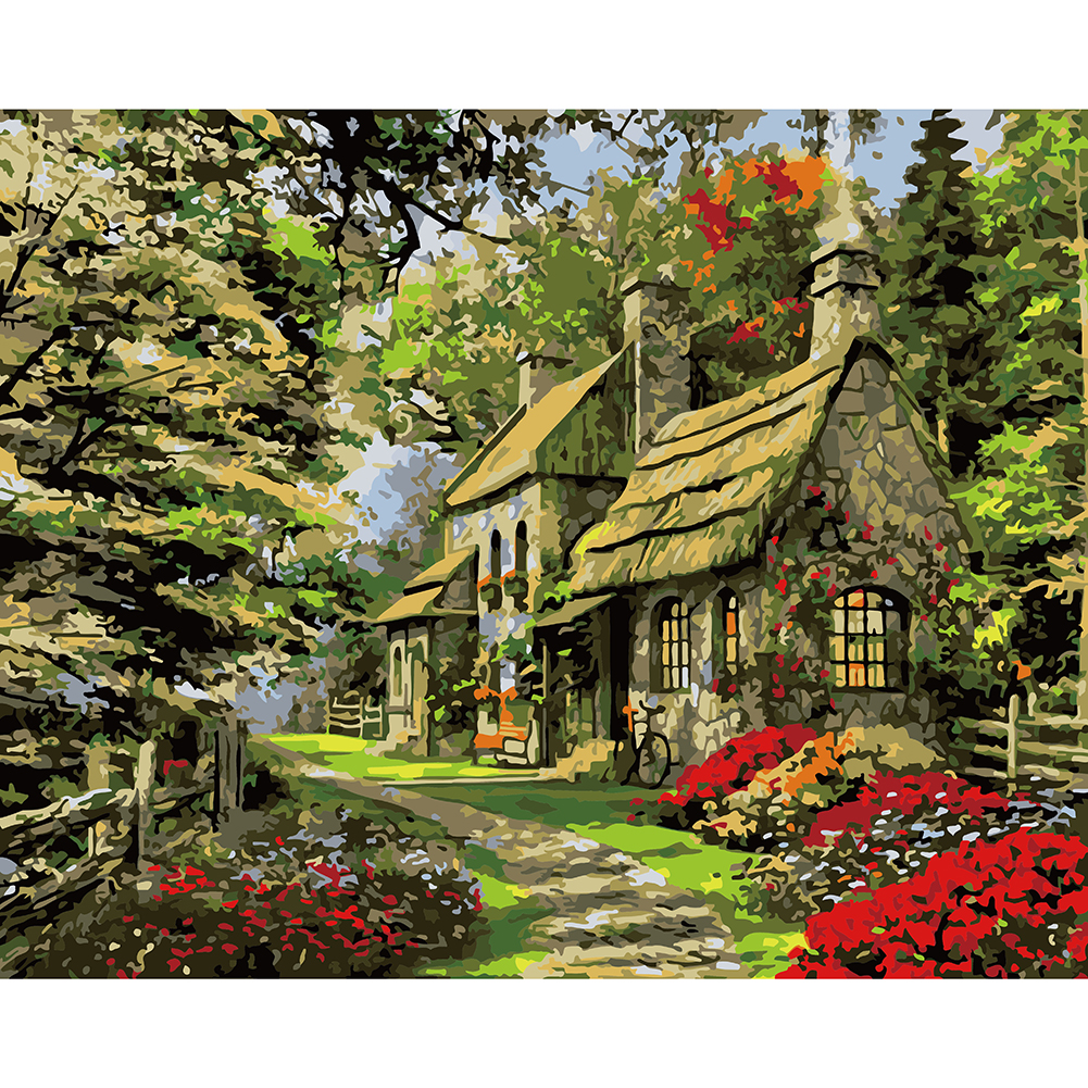 

40*50cm - Painting By Numbers - Village House, 501 Original