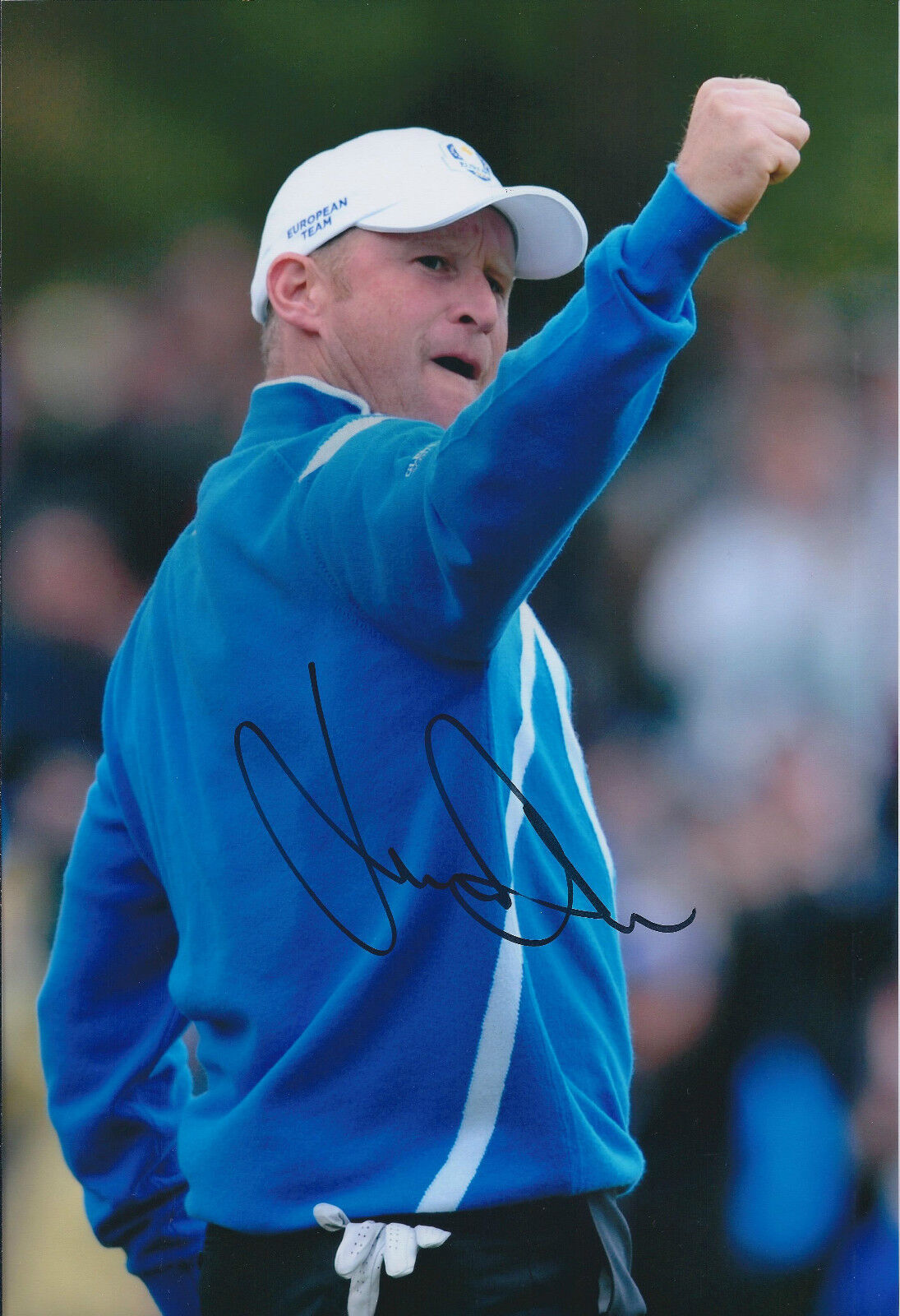 Jamie DONALDSON SIGNED 12x8 Photo Poster painting AFTAL Autograph COA Golf Ryder Cup Scotland