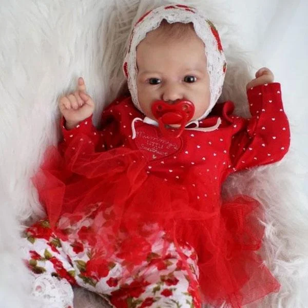 22" Cute Claier Reborn Baby Doll Girl, Cloth Body & Silicone Body  - Reborn Shoppe