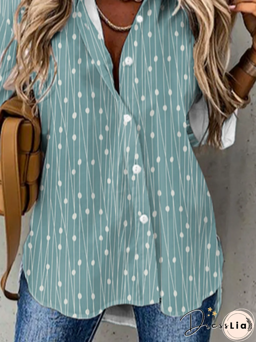 Loose Geometric Casual Blouse