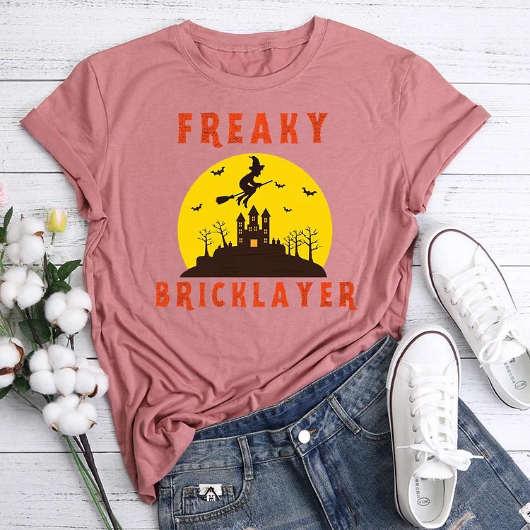 FREAKY BRICKLAYER  Funny Bricklayer Saying Essential T-shirt Tee -05426