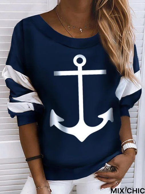 Casual Crew Neck Sweatshirt