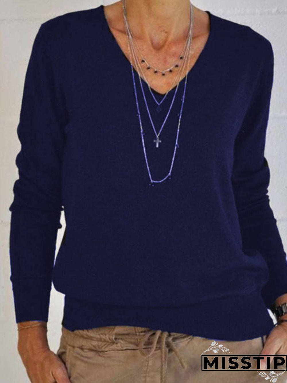 Long Sleeve Plain Tops