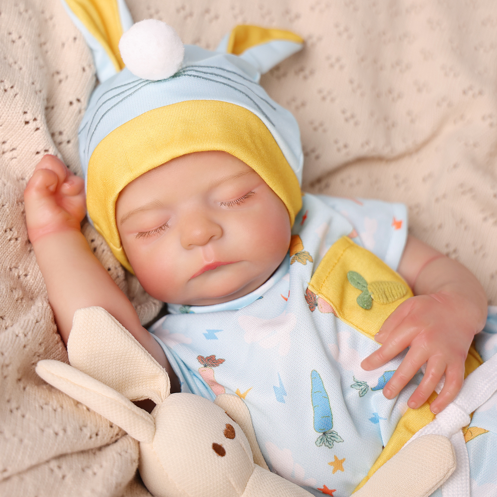 Babeside Sleeping Reborn Baby Noah 20'' Little Infant Girl Emotional Care Companion