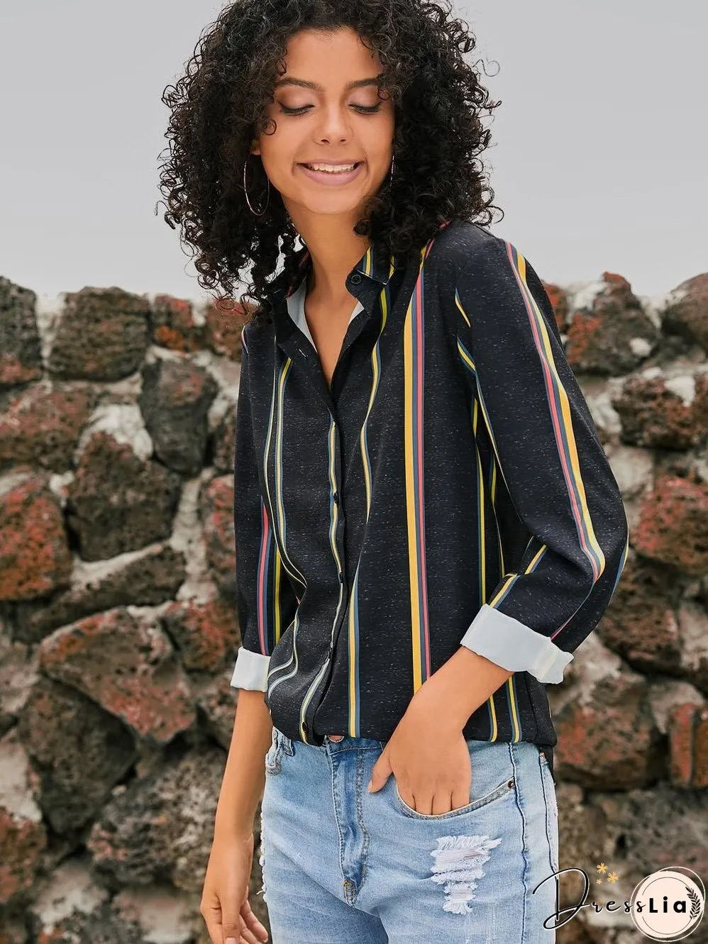 Weekend Casual Striped Shirt