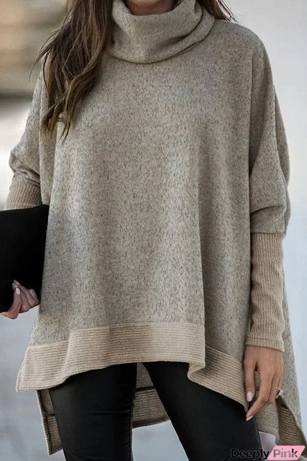 Mindful Oversized Turtleneck Sweatshirt