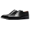 Handmade Mens Black Leather Oxford Dress Shoes 