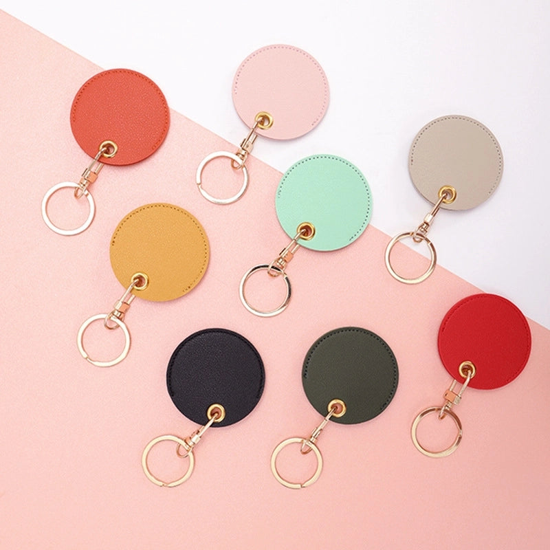 Access Card Case Water Drop Keychain Genuine Leather Community Women Men’s Ic Student Bus Card Elevator Induction Protective Case