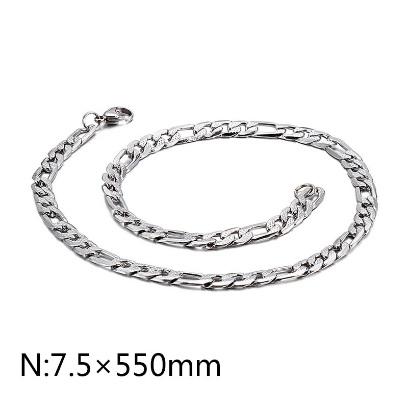 Hip-hop Minimalist Geometric Titanium Steel Polishing Men’s Necklace