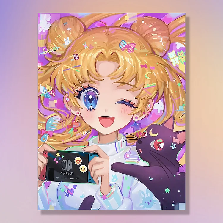 Sailor Moon 11CT Stamped Cross Stitch40*50CM