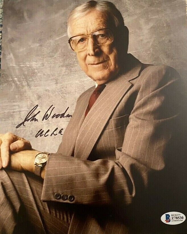 John Wooden signed autographed 8x10 Photo Poster painting UCLA Beckett Authenticated COA