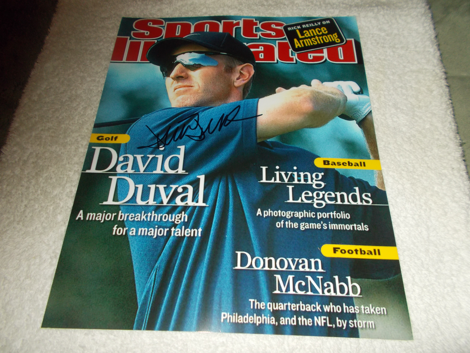 DAVID DUVAL BRITISH OPEN SIGNED Sports Illustrated 8x10 Photo Poster painting Autographed COA