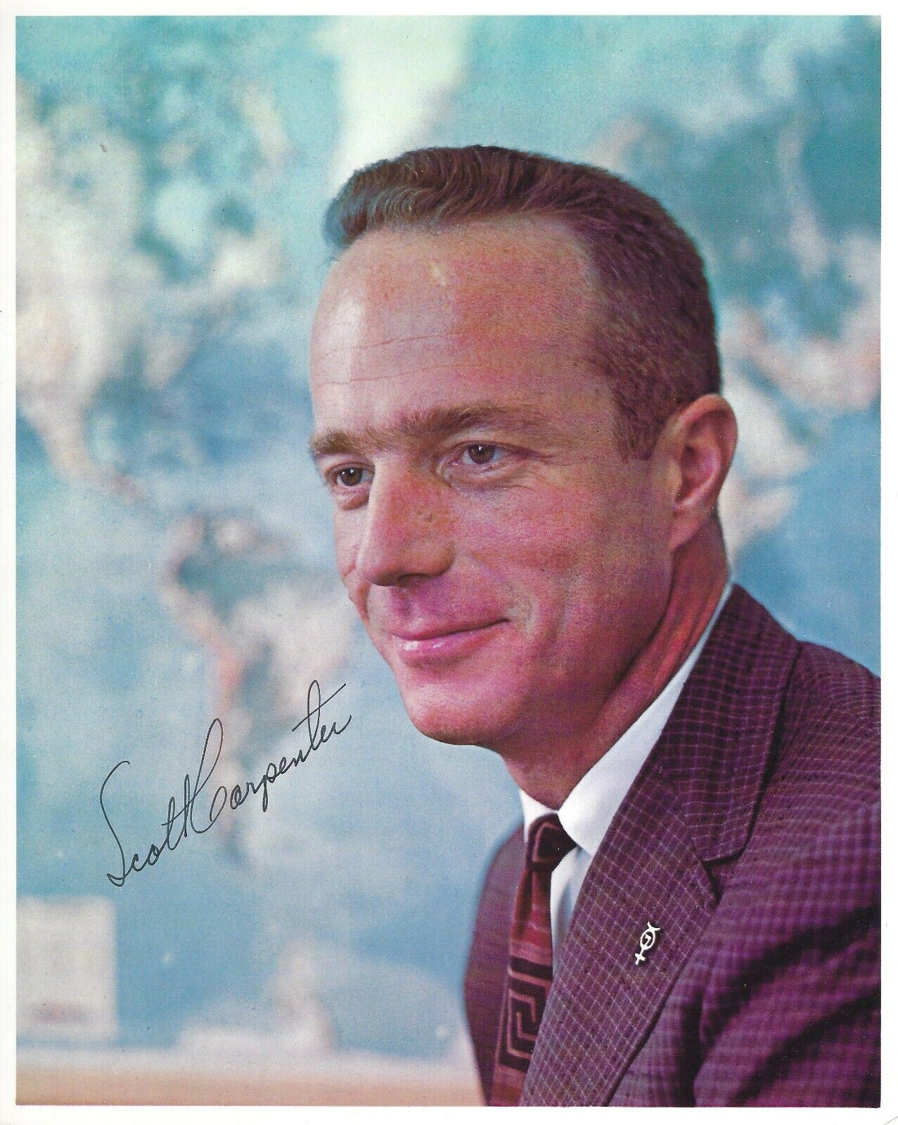 SCOTT CARPENTER SIGNED Photo Poster paintingGRAPH - UACC RD AUTOGRAPH - NASA MERCURY 7 ASTRONAUT