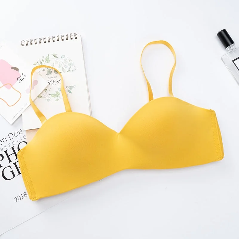 New Sexy Fashion Seamless Bras for Women Push Up Lingerie Bra Half Cup Wire Free Brassiere Female Underwear Intimates