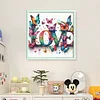 Love Butterfly-11CT Stamped Cross Stitch 40*40cm/15.75*15.75in tapestrymarket