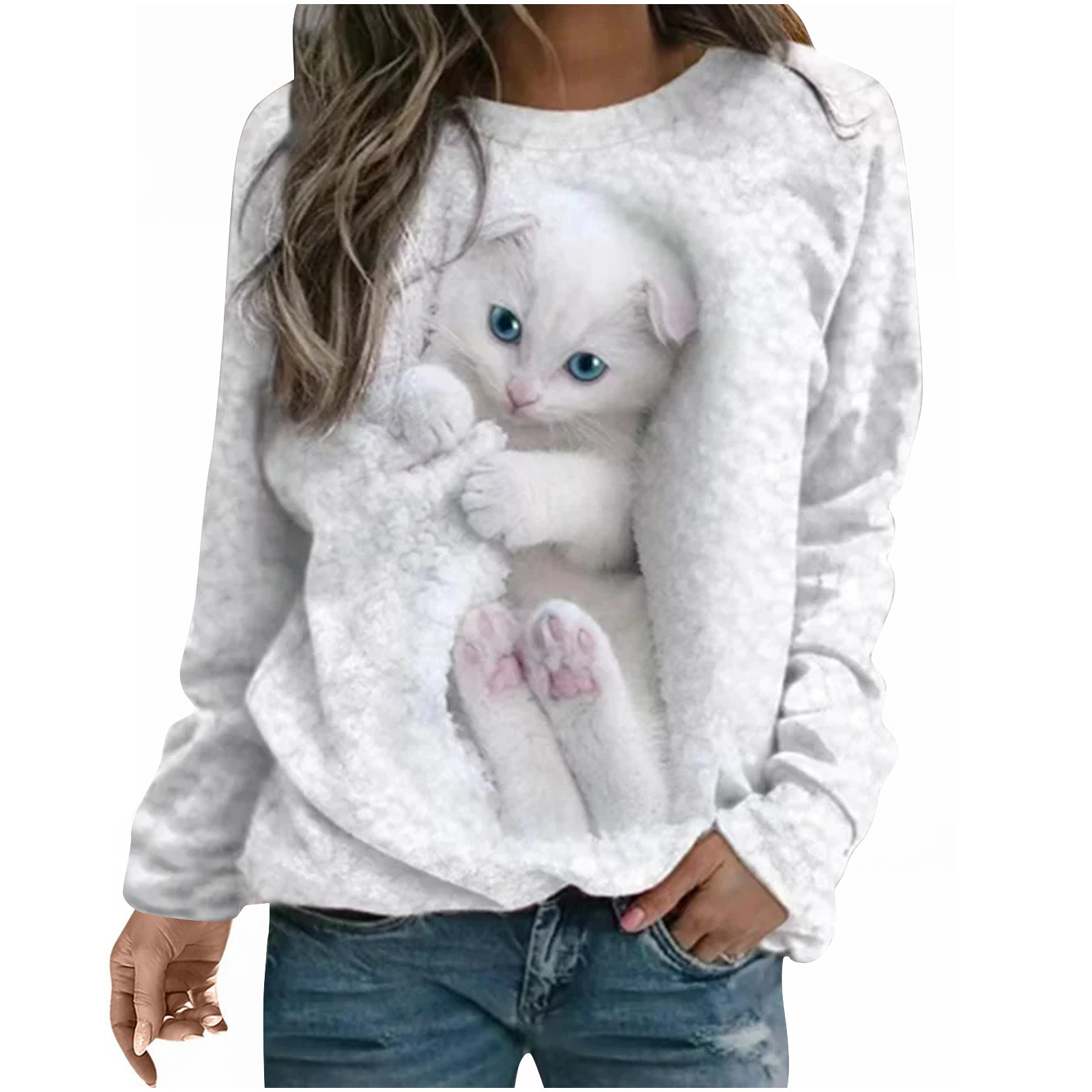 Gamezwind Women Sweatshirts Cute Print Tops Long Sleeve Pullovers Fashion Outerwear Youthful Woman Clothes New In Hoodies & Sweatshirts