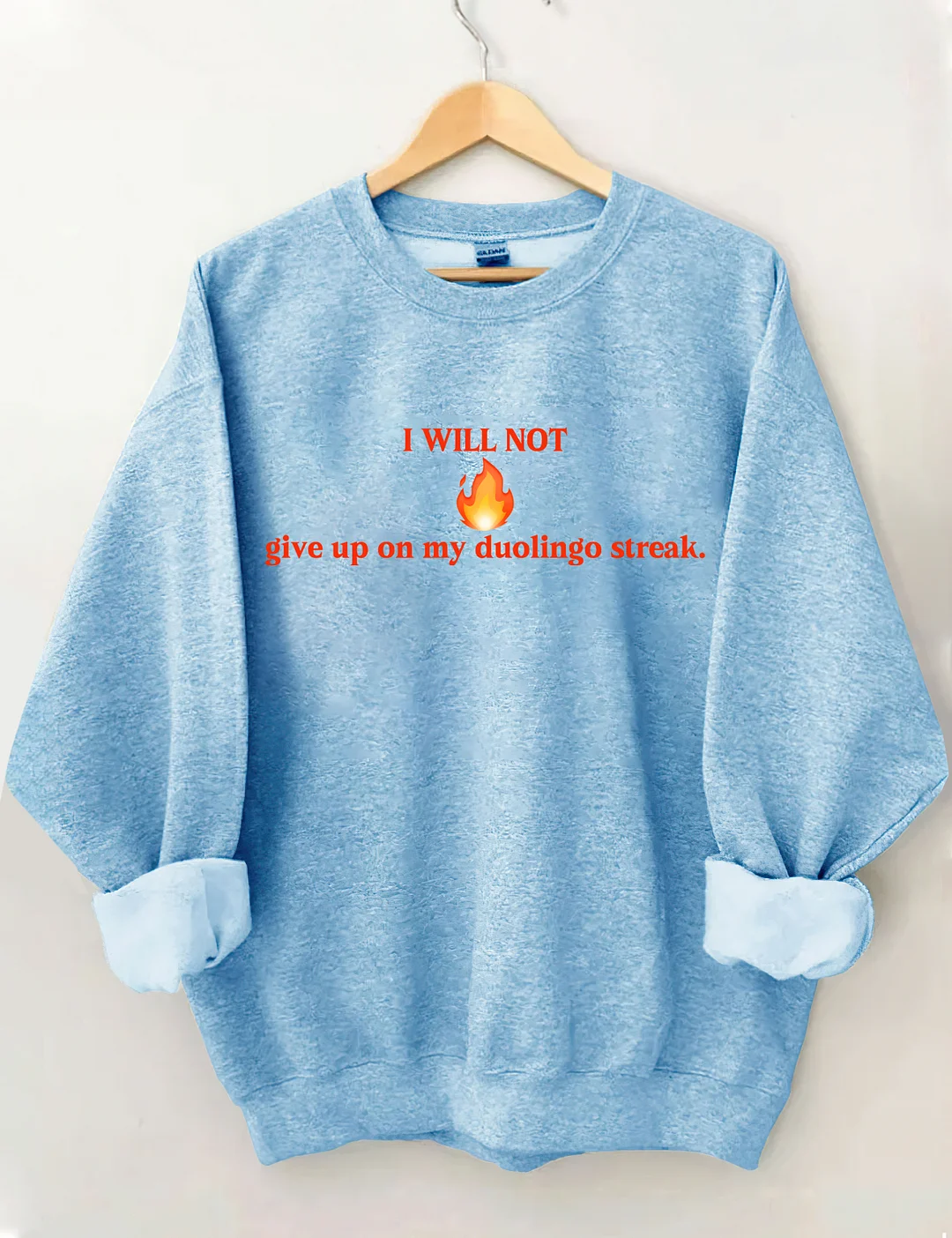 I Will Not Give Up On My Duolingo Streak Sweatshirt