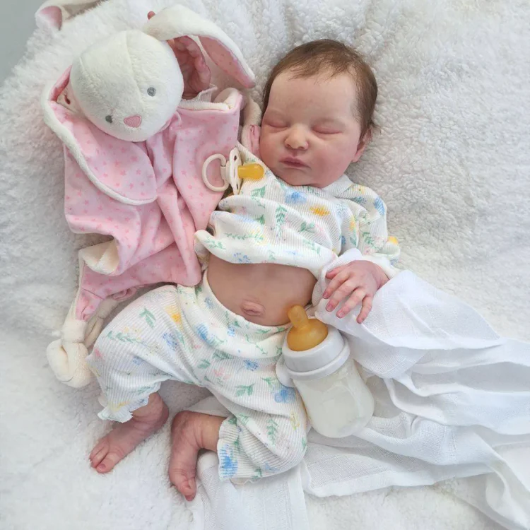 20" New Realistic and Lifelike Truly Silicone Vinyl Reborn Doll Girl Villba with Heartbeat💖 & Sound🔊 Rebornartdoll® RSAW-Rebornartdoll®