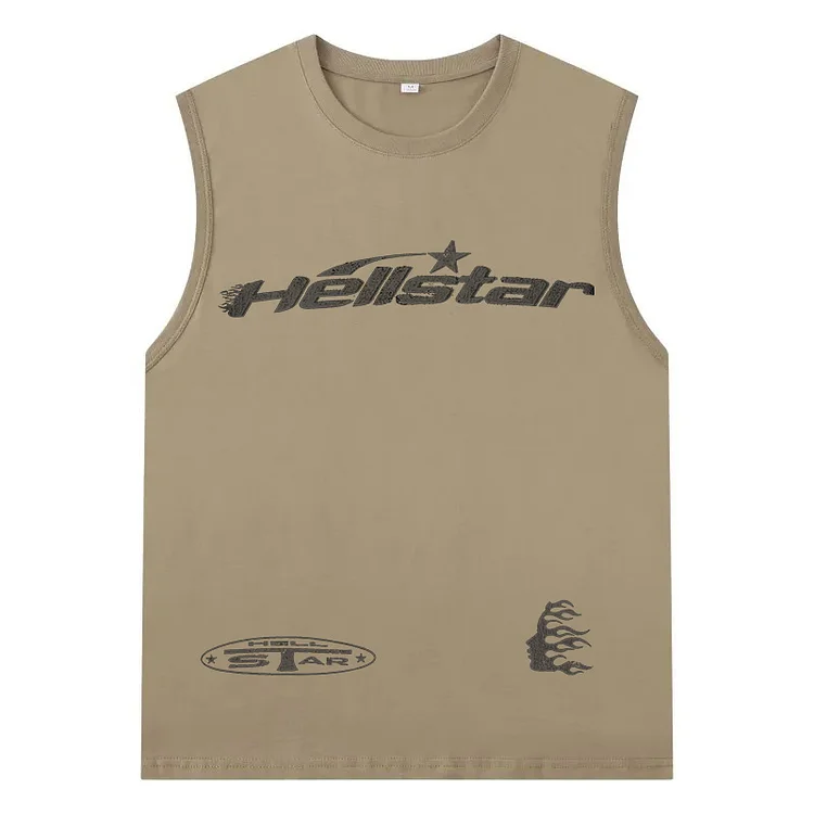 Vintage Hellstar Graphics 100% Cotton Casual Tank Top