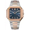 Patek Philippe Cubitus Rose gold and steel Two-Tone Sunburst Blue Dial 5821/1AR Super Clone