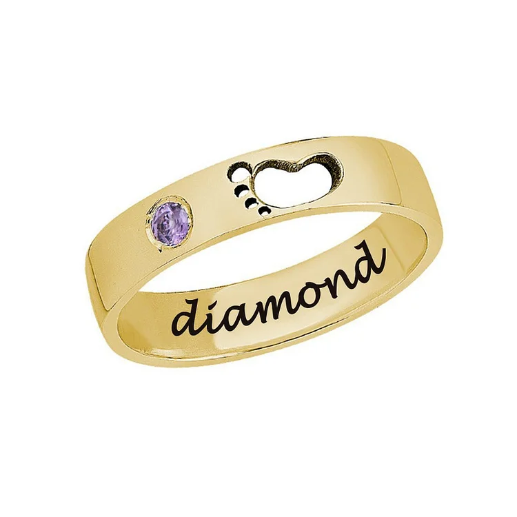 Hollow Foot Diamond Ringcustomized, personalized, gift