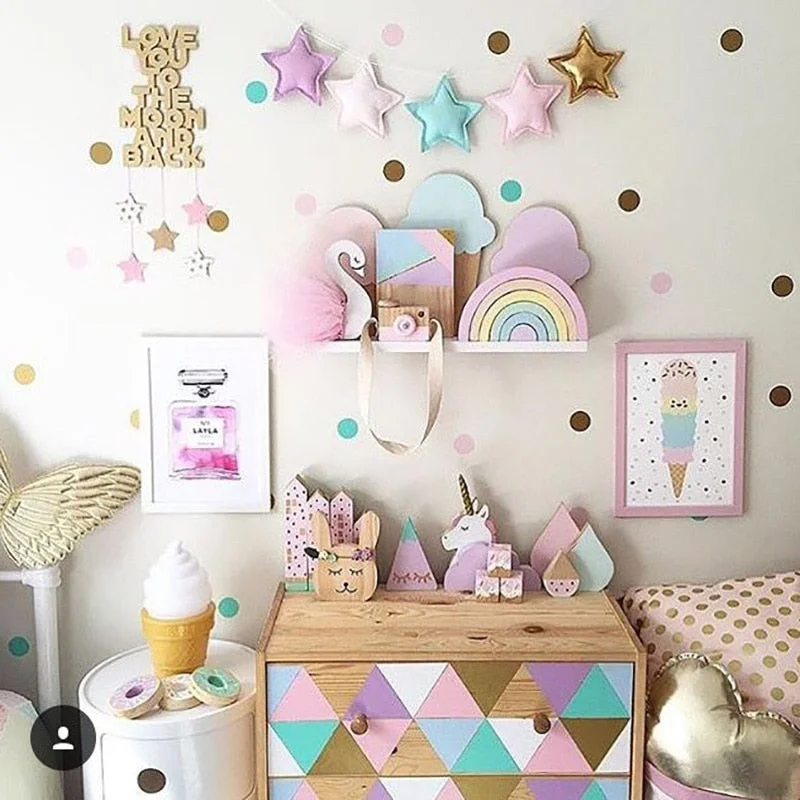 Dots Wall Stickers For Kids Room Baby Home Decoration Children Wall Decals kids wall sticker Kids Home Decor Murals Wallpaper