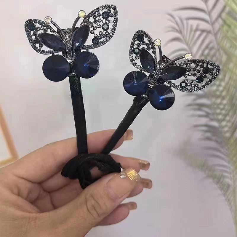 Women’s Minimalist Peacock Feather Flower Alloy Plating Inlay Rhinestones Hair Band