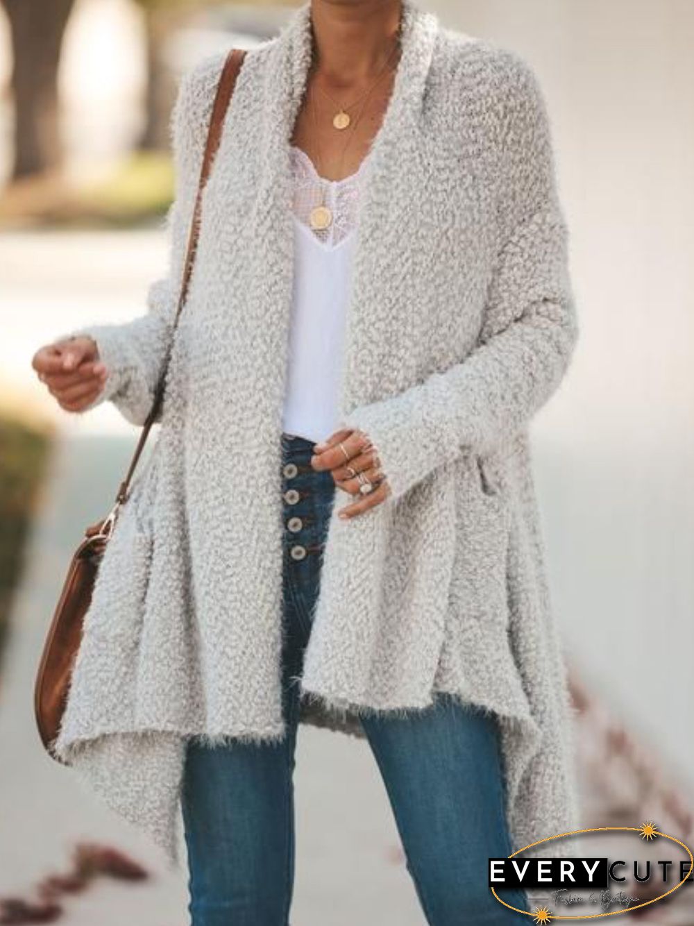 Women Casual Tops Tunic Plus Size Sweater Cardigan