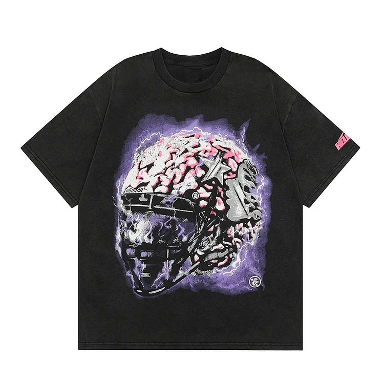 Sopula Hellstar Helmet Print Washed T-Shirt