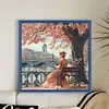 Victorian Girl-14CT Stamped Cross Stitch 50*50cm/19.69*19.69in