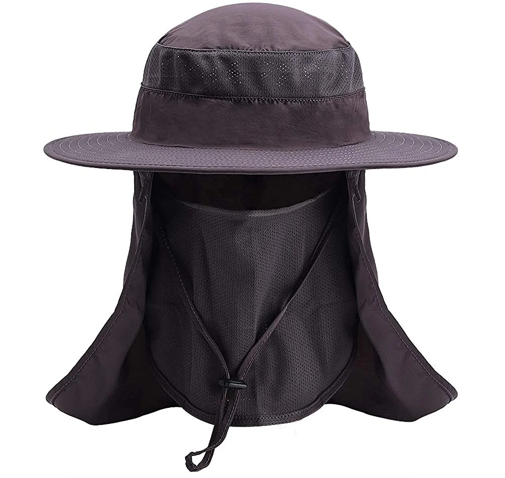Fishing hat, Sun Hat, with Removable Neck Face Flap, Fishing Hat UPF 50+ UV Sun Protection Bucket Cap.