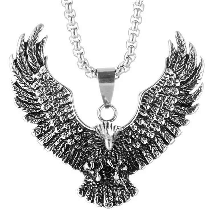 Men's Vintage American Eagle Stainless Steel Necklace-inspireuse
