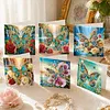 6pcs Diamond Painting Jewel Butterfly Greeting Card Kits with Envelopes for Family Friend Gifts