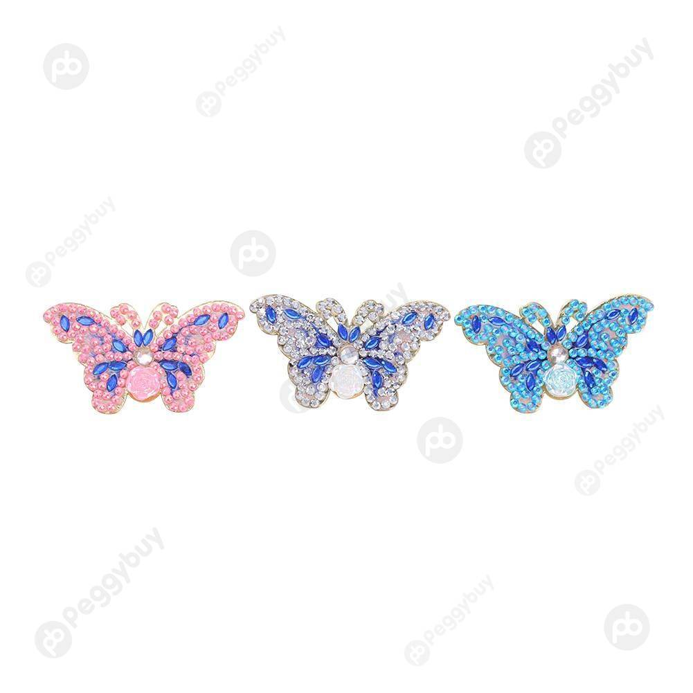 

3pcs Butterfly Brooch-DIY Creative Diamond Fashion Accessories, 501 Original