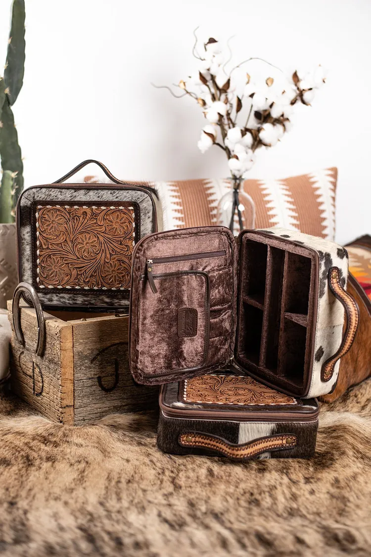 The Markie Cowhide Travel Case