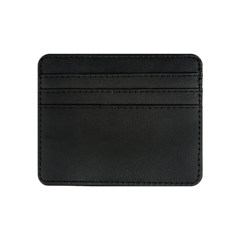 Unisex Solid Color Pu Leather Open Card Holders